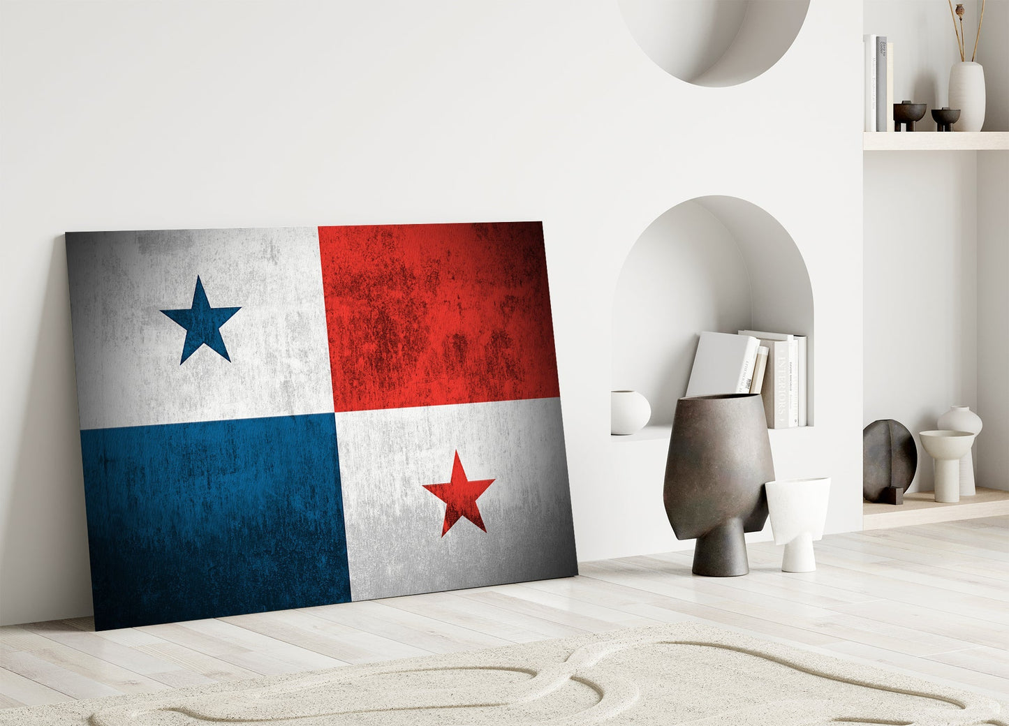 Panama Flag Glass Wall Art