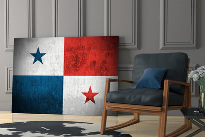 Panama Flag Glass Wall Art