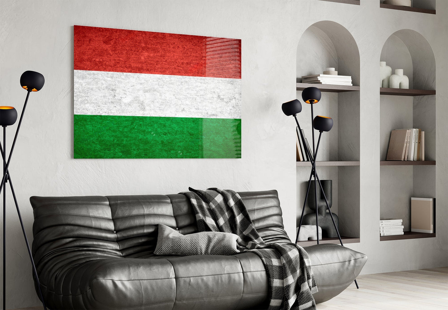 Hungary Flag Glass Wall Art