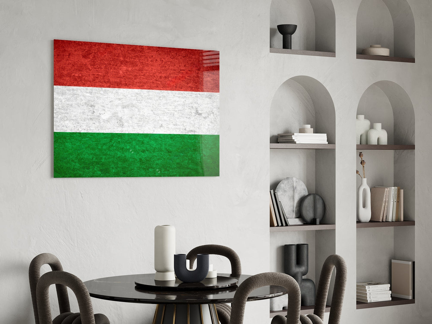 Hungary Flag Glass Wall Art