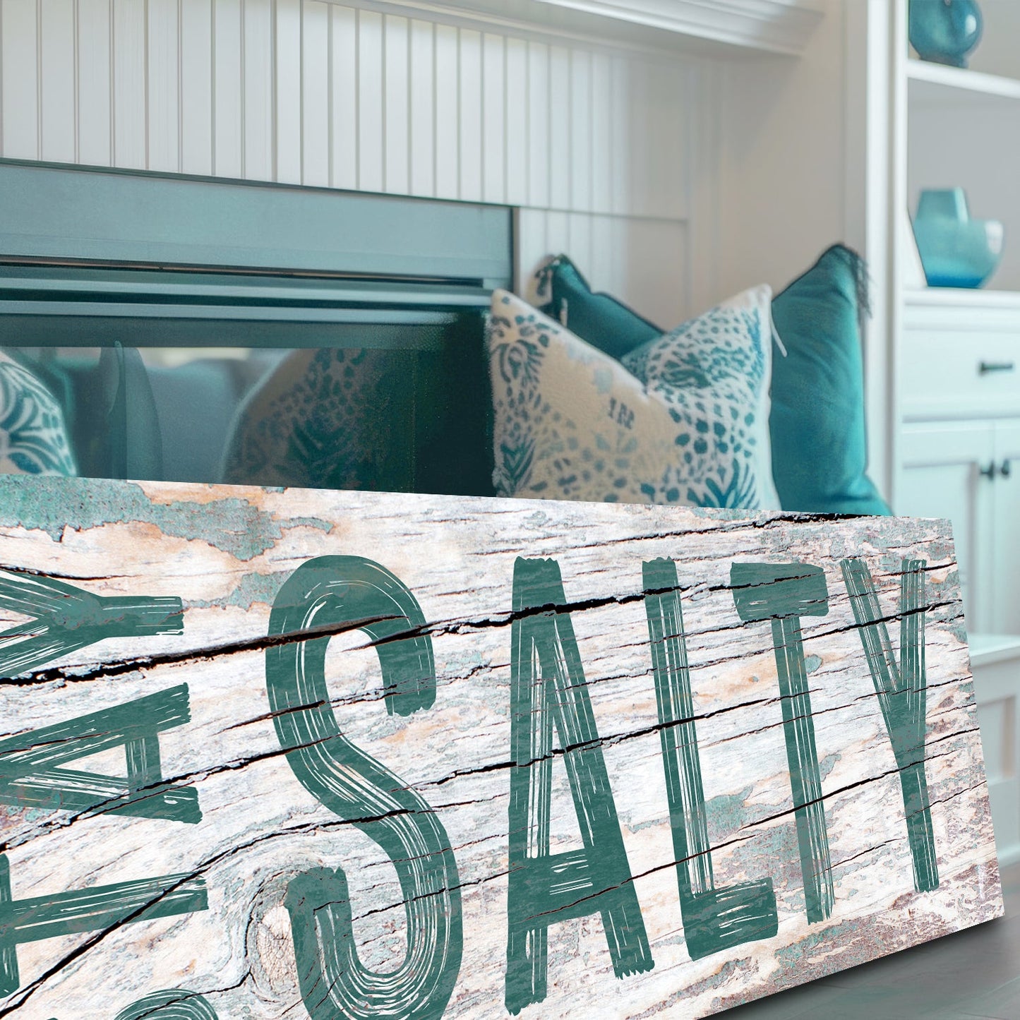 Stay Salty Beach House Canvas Wall Art