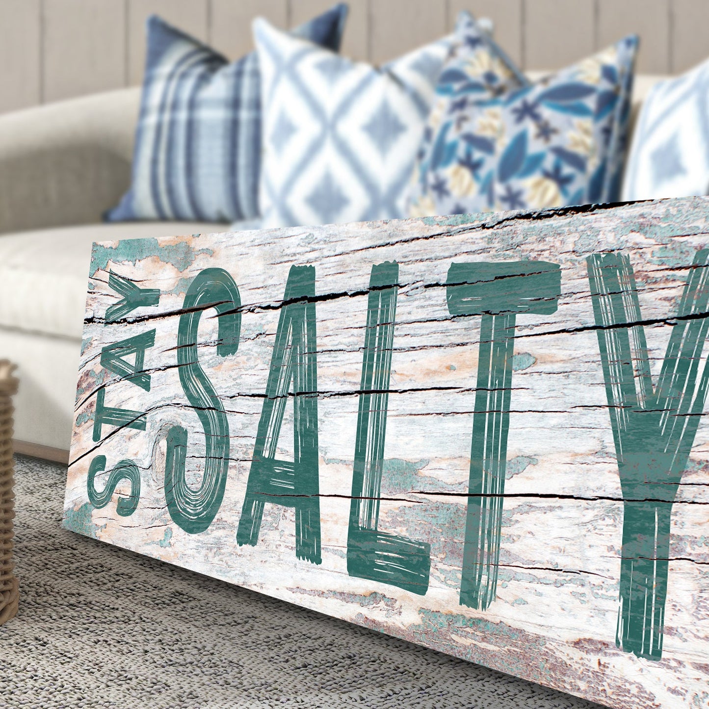 Stay Salty Beach House Canvas Wall Art