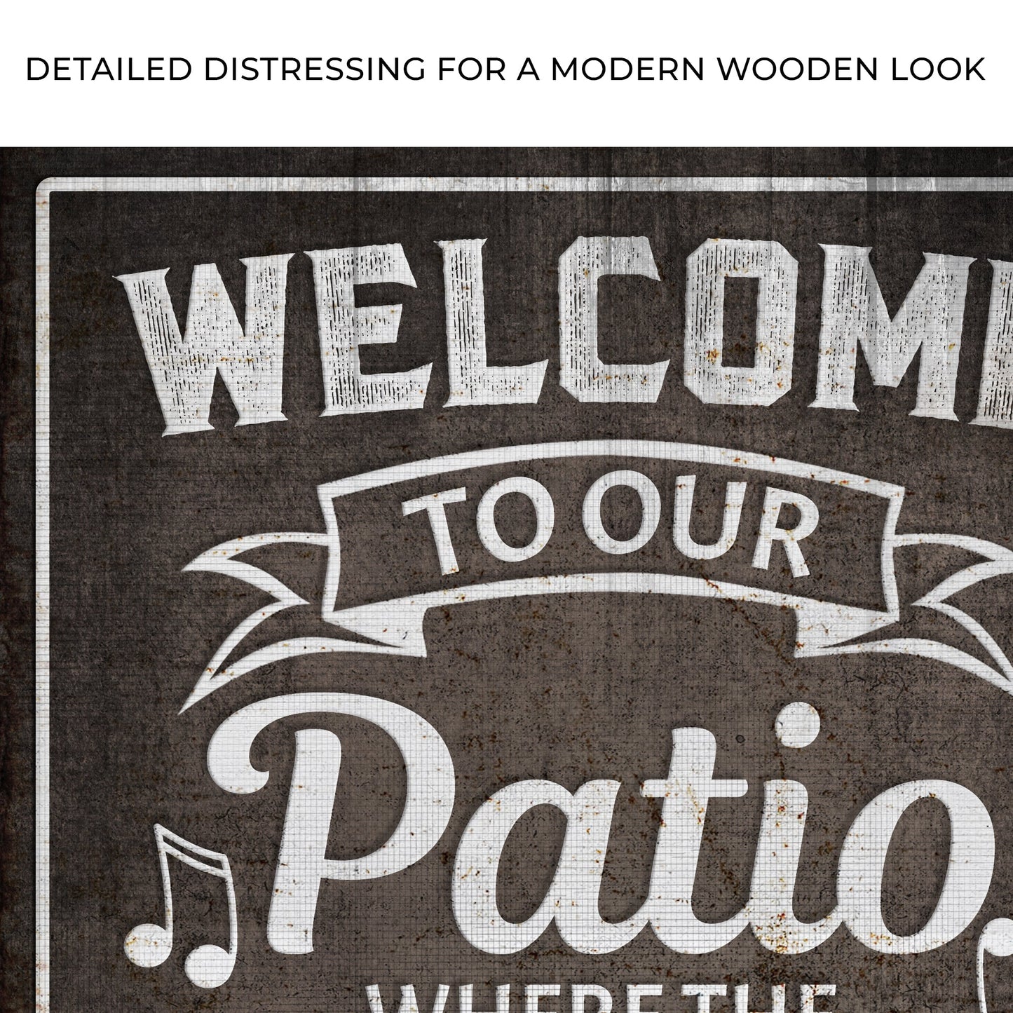 Welcome To Our Patio Canvas Sign II