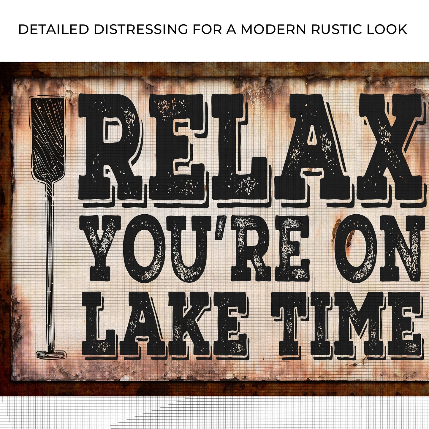 Lake Time Canvas Wall Art Sign