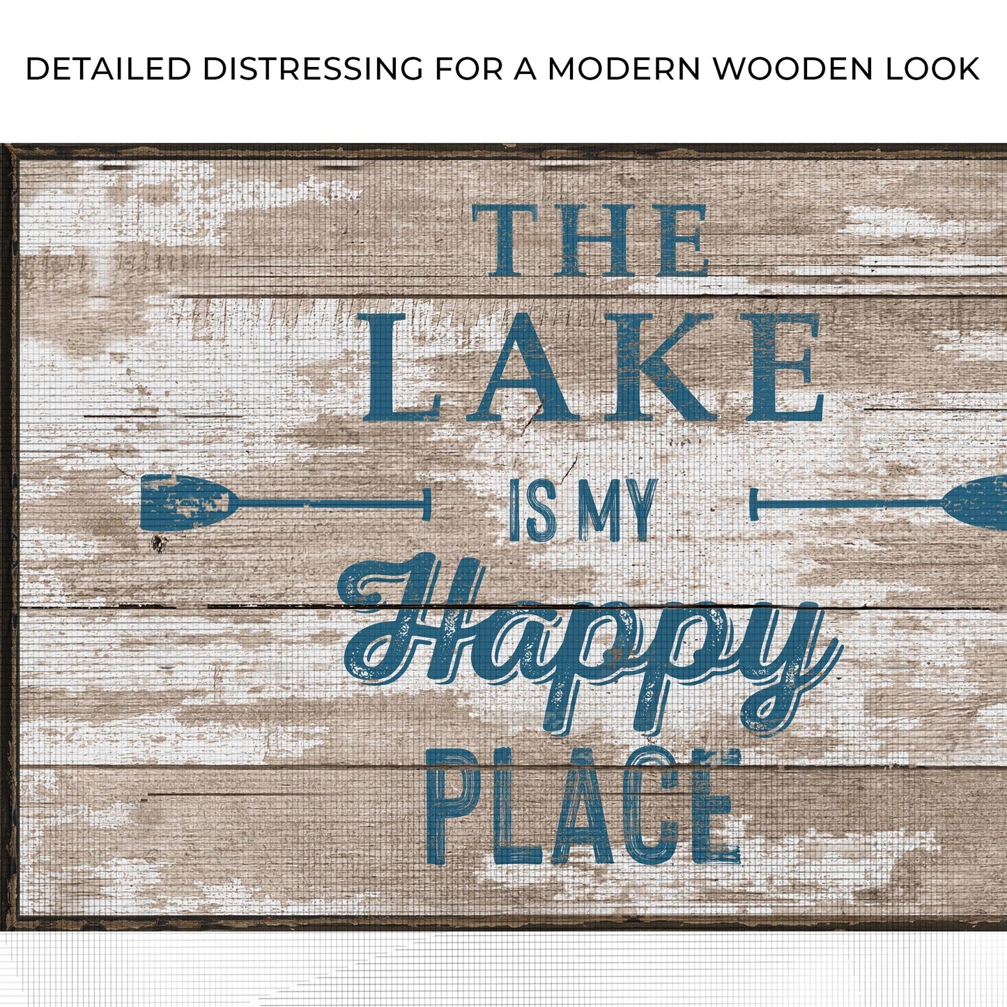 The Lake Is My Happy Place Canvas Sign III