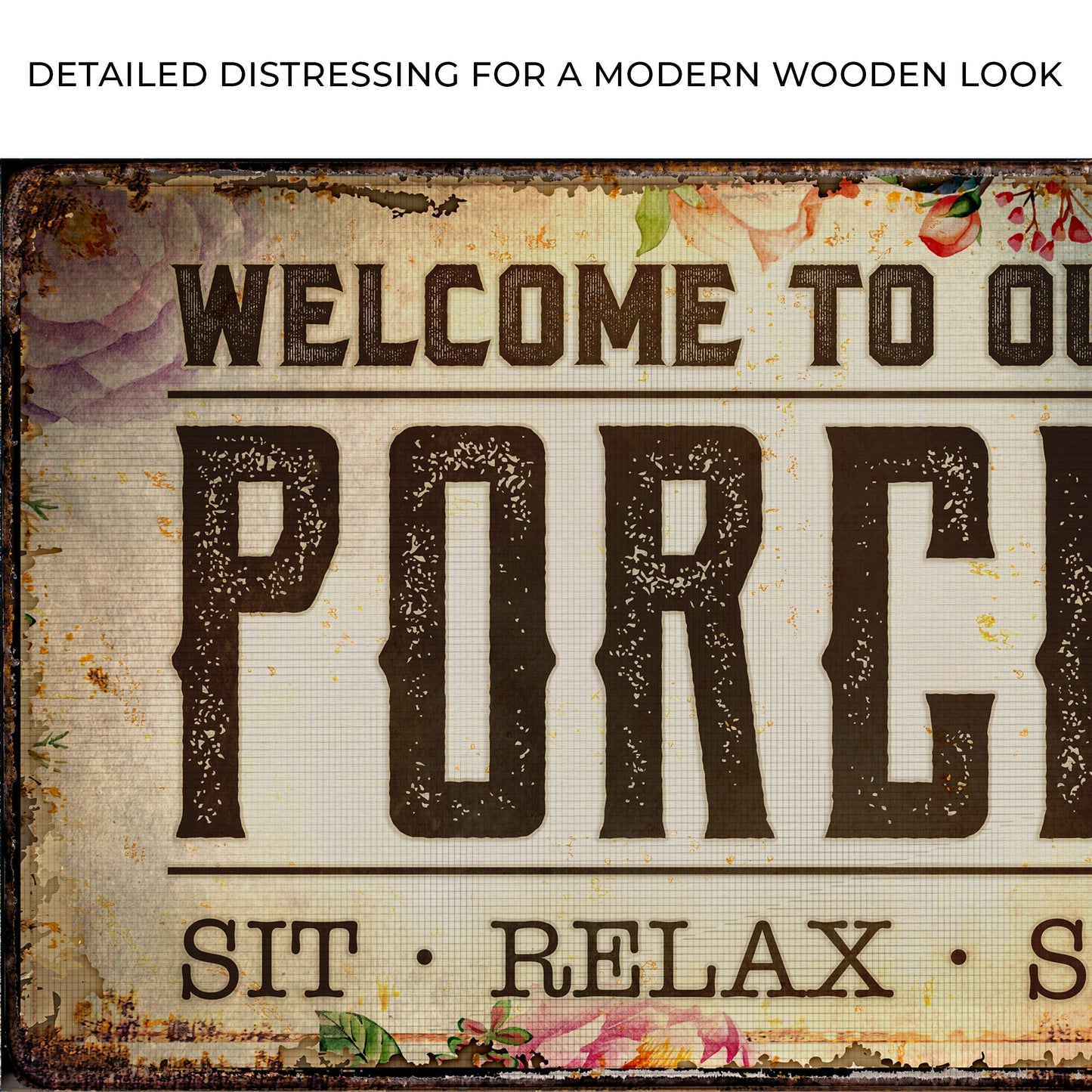 Welcome To Our Porch Canvas Sign III