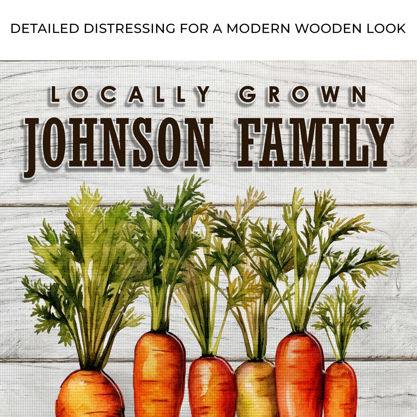 Locally Grown Carrot Patch Canvas Sign
