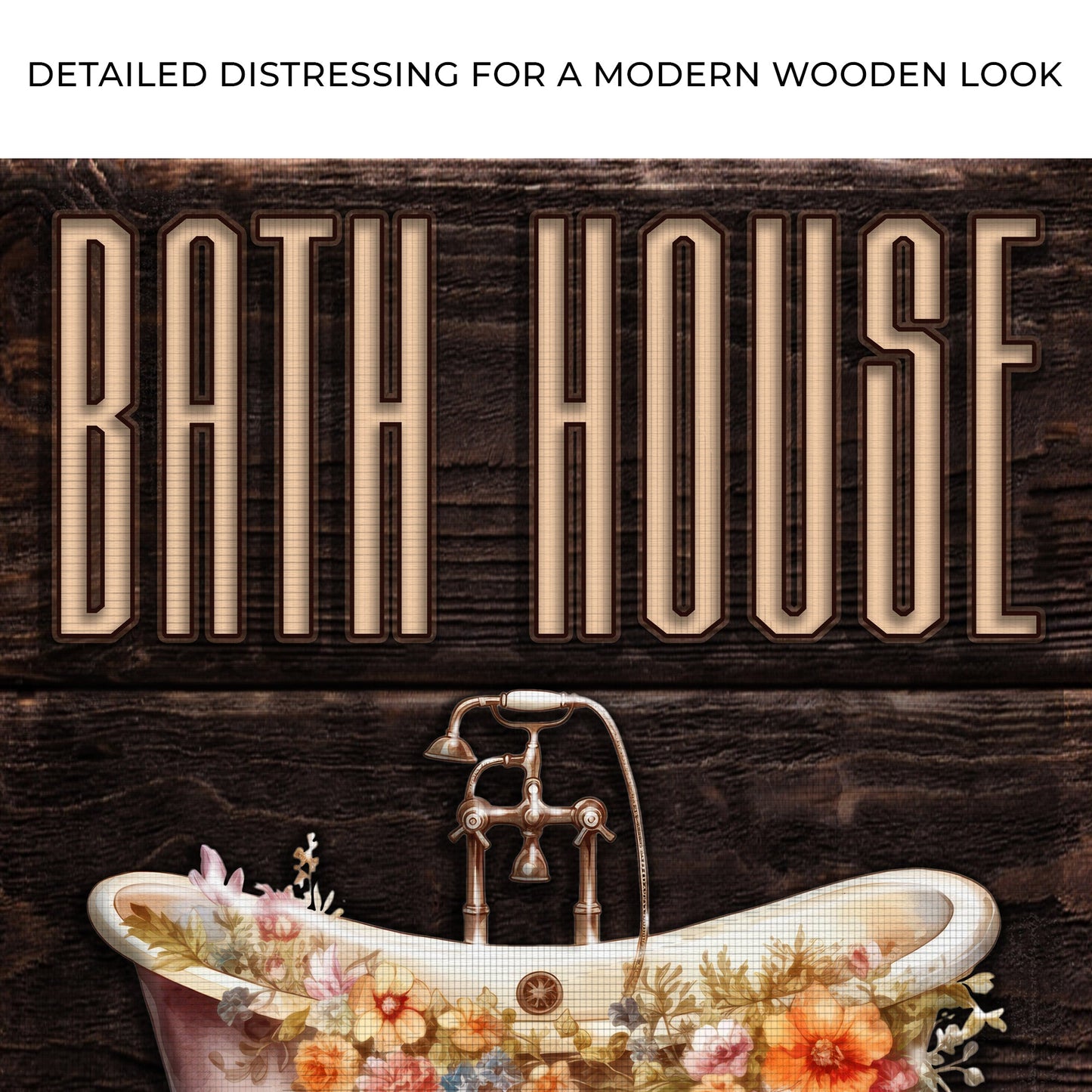 Rinse and Relax Bath House Canvas Sign
