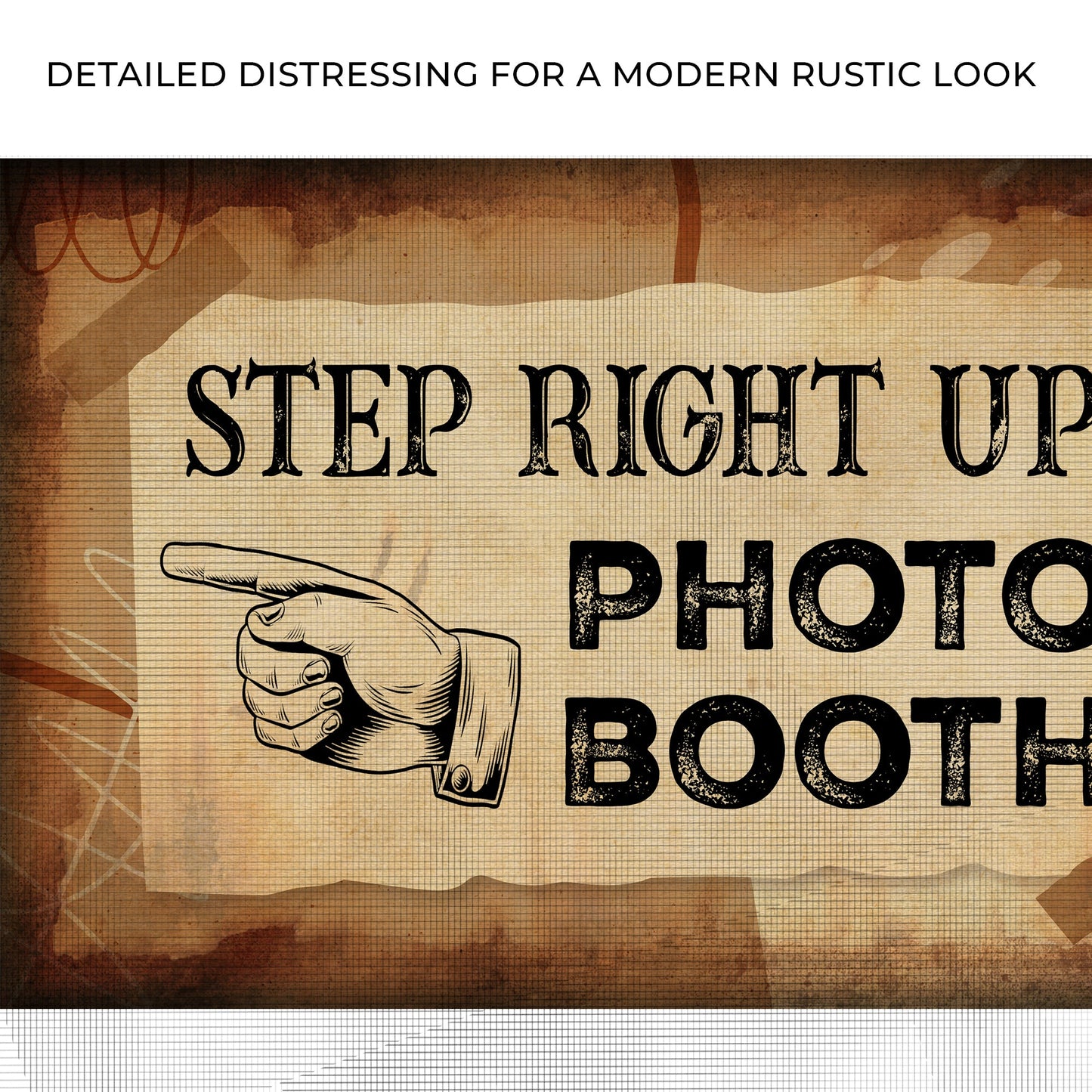 Step Right Up Photo Booth Sign Canvas Wall Art