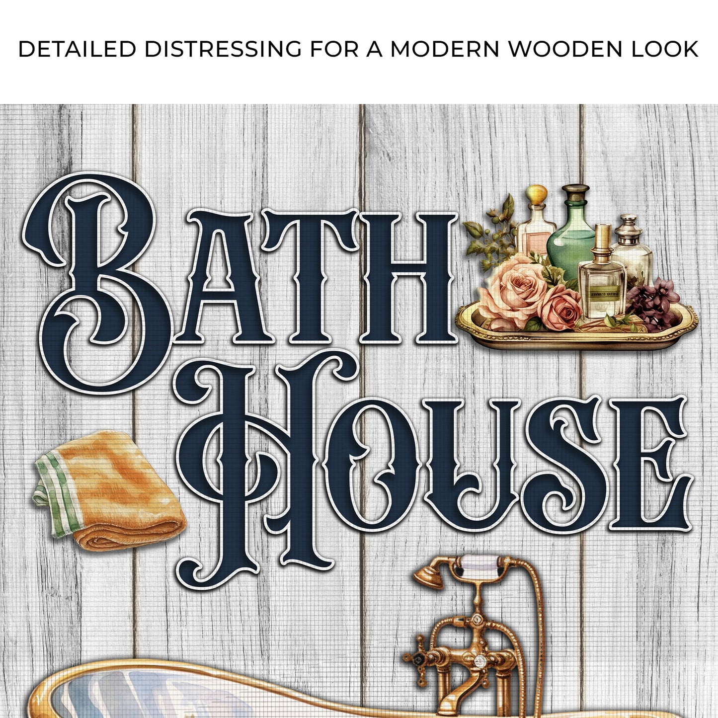 Relax Soak Unwind Bath House Canvas Sign