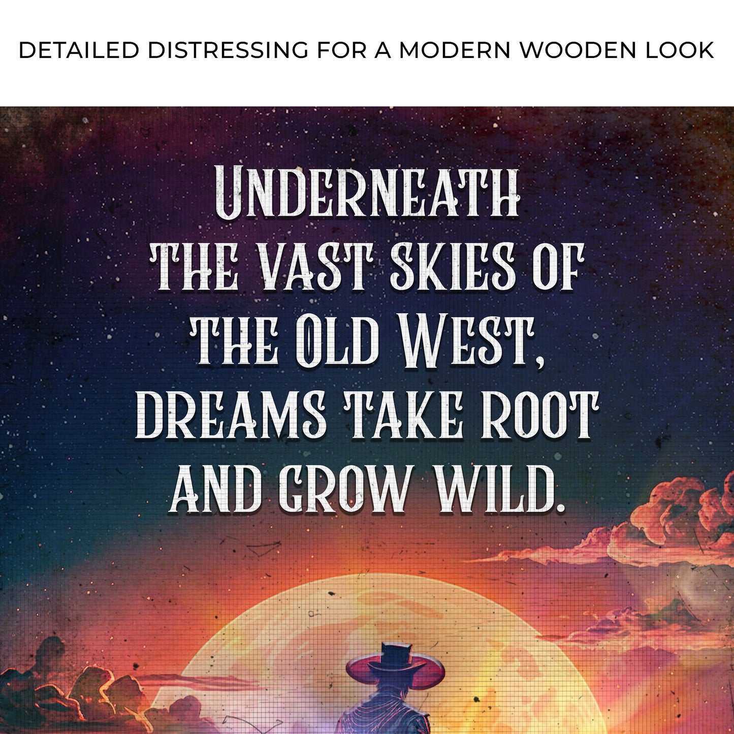 Old West Vast Skies Vintage Canvas Wall Art
