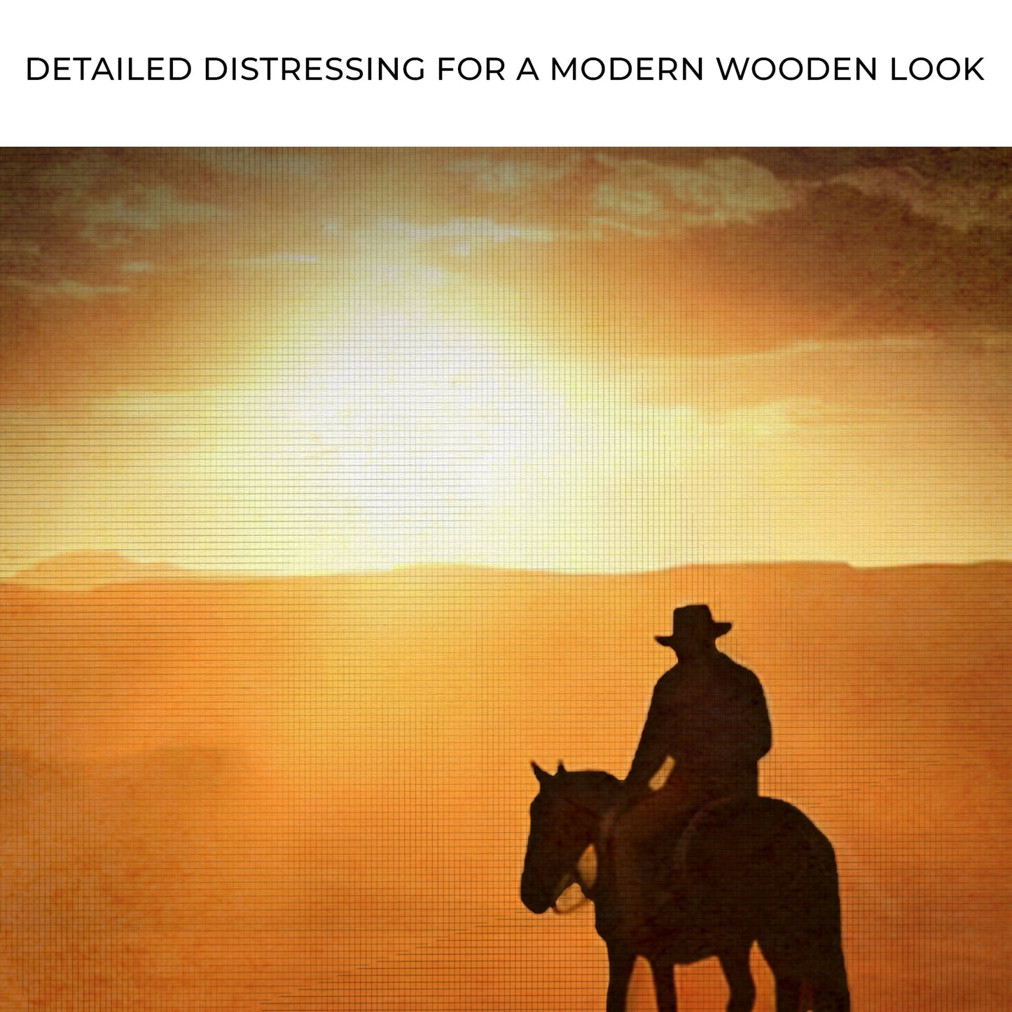 Ride Off Into the Sunset Western Canvas Sign