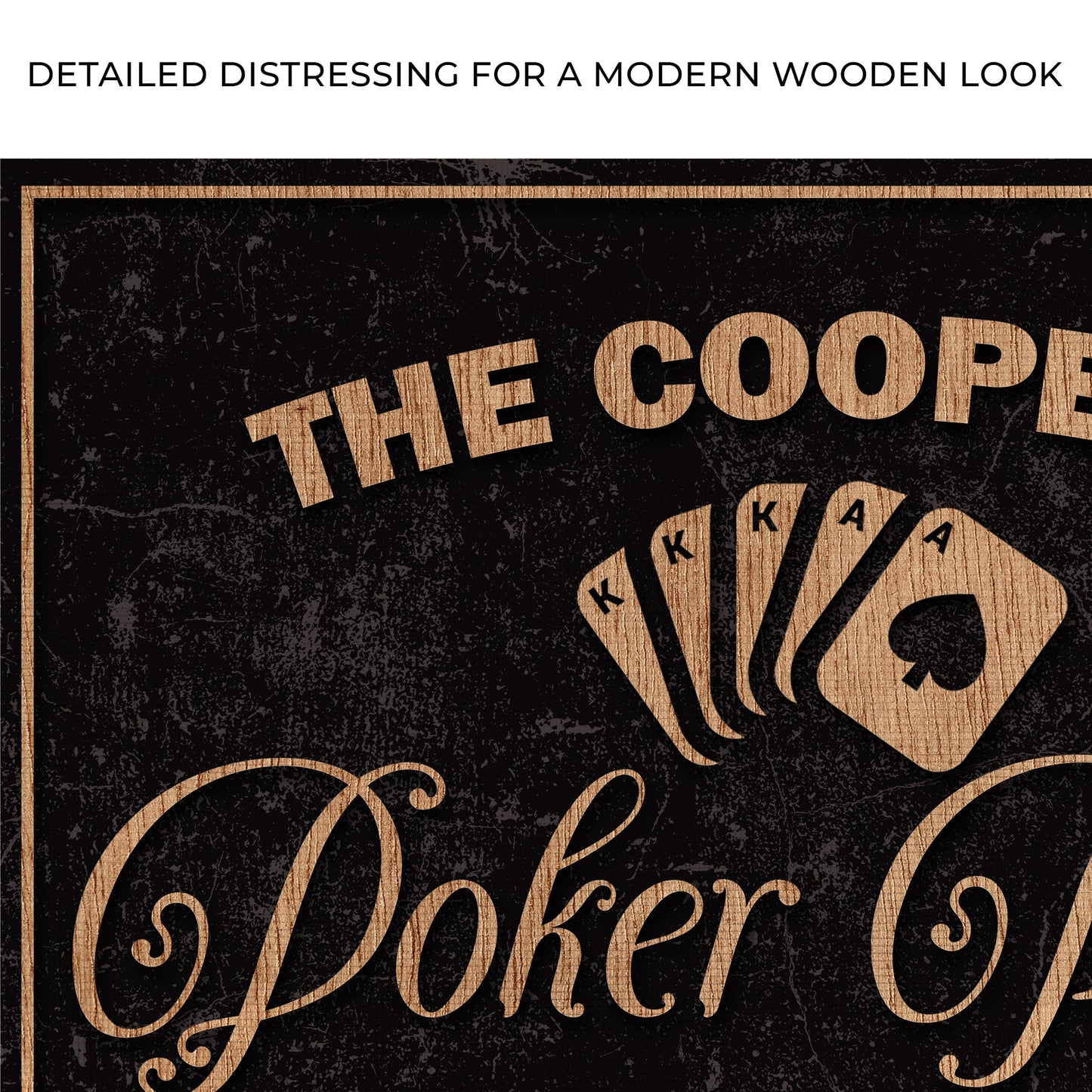 Invitation Only Poker Room Canvas Wall Art Sign