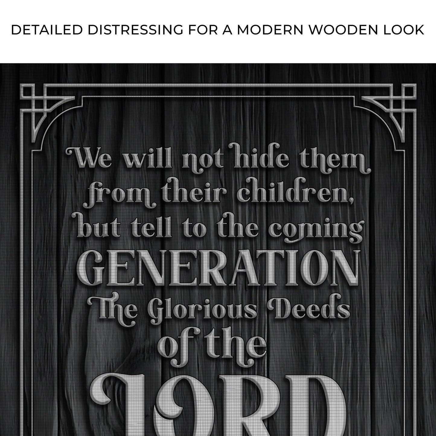 Psalm 78:4-8 We Will Not Hide Them Scripture Canvas