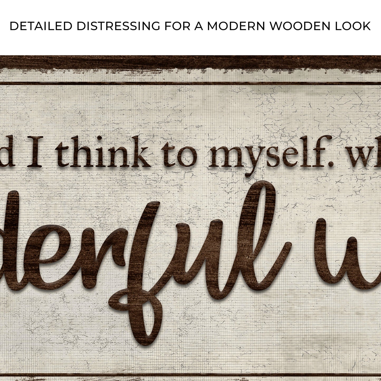 What A Wonderful World Canvas Sign