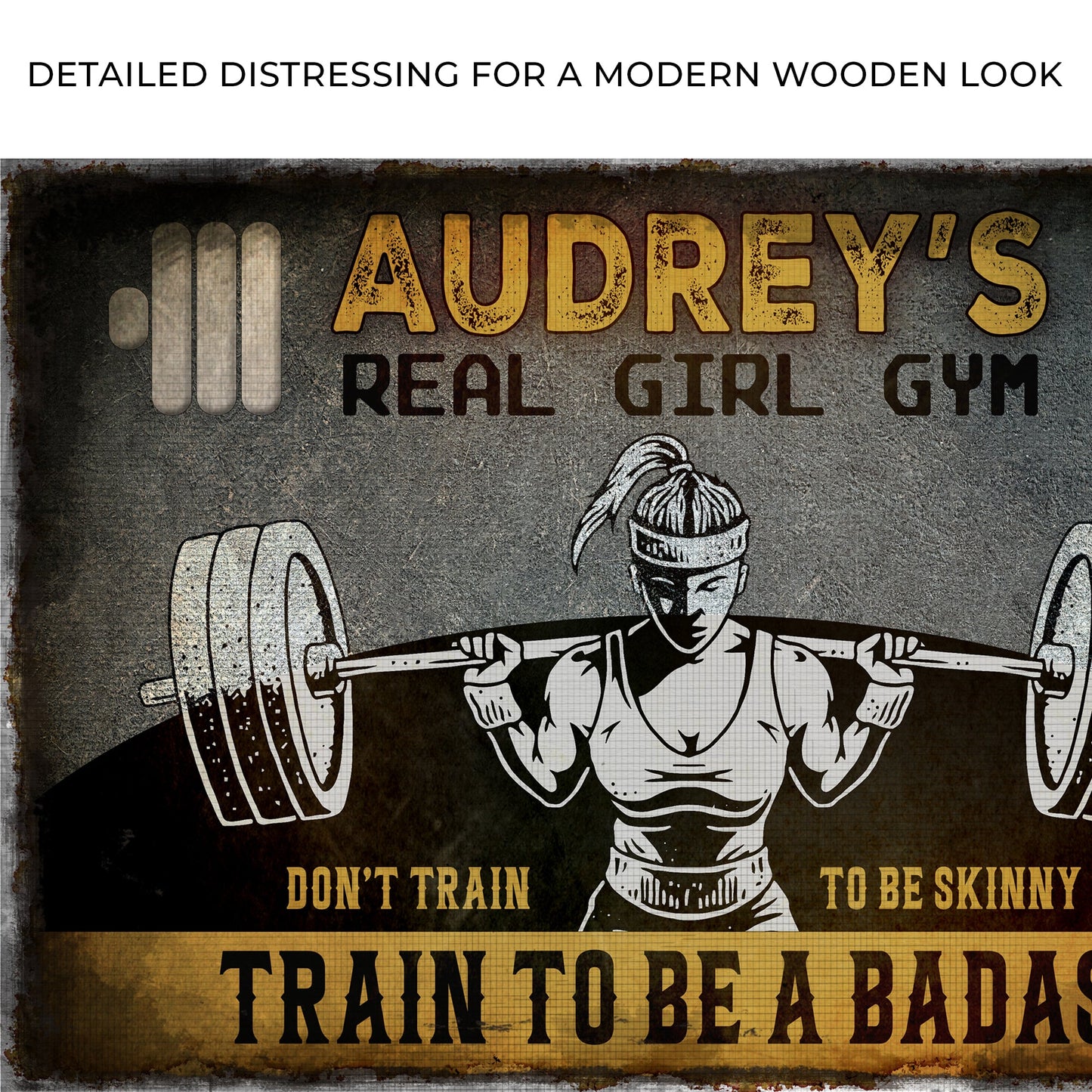 Real Girl Gym Canvas Wall Art Sign