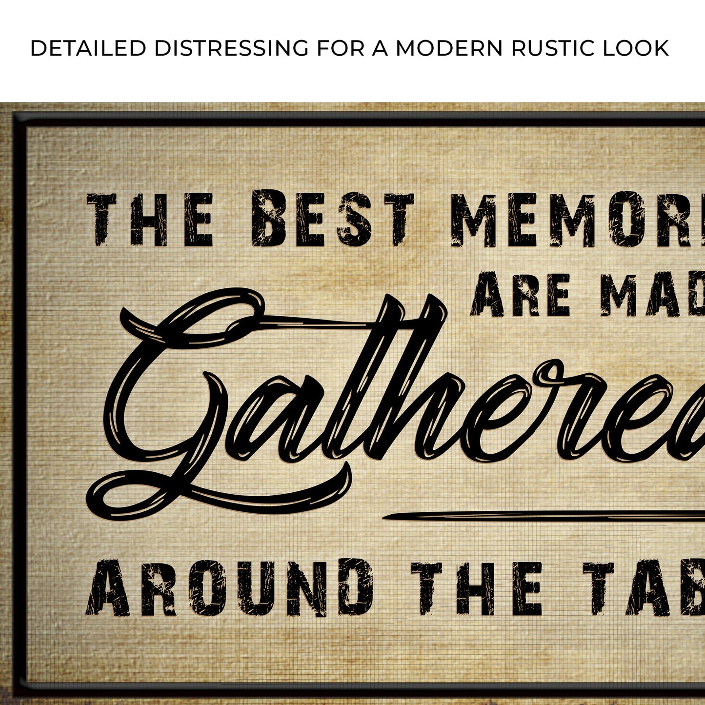 Best Memories Gathered Around the Table Canvas Sign