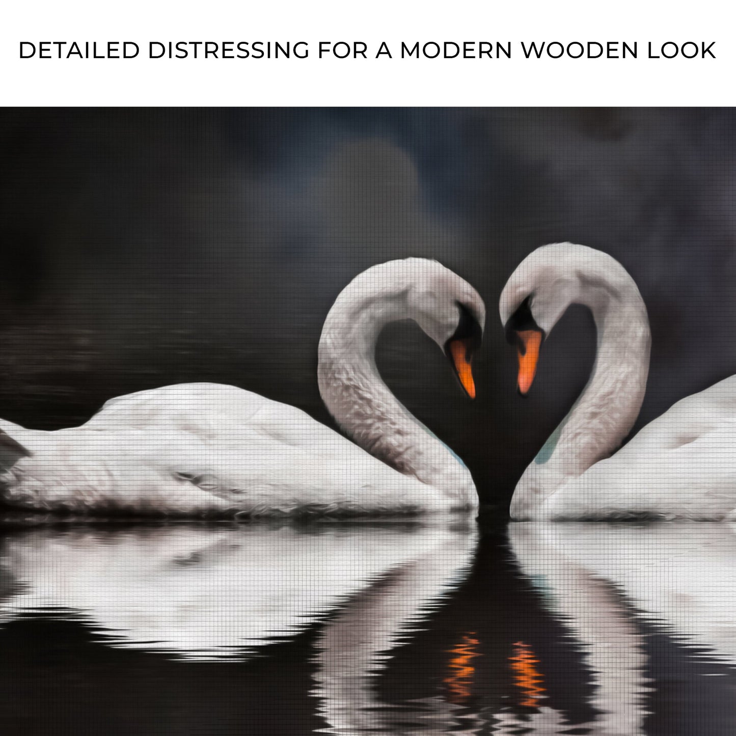 Moonlit Swan Romantic Canvas Wall Art