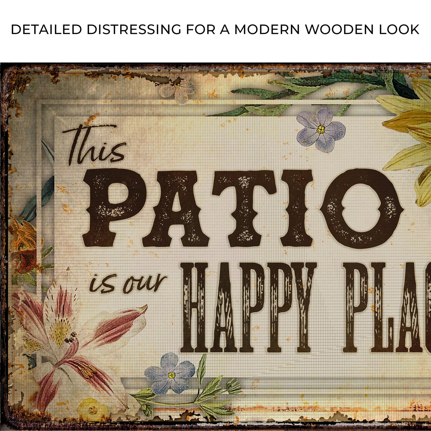 This Patio Is Our Happy Place Canvas Sign