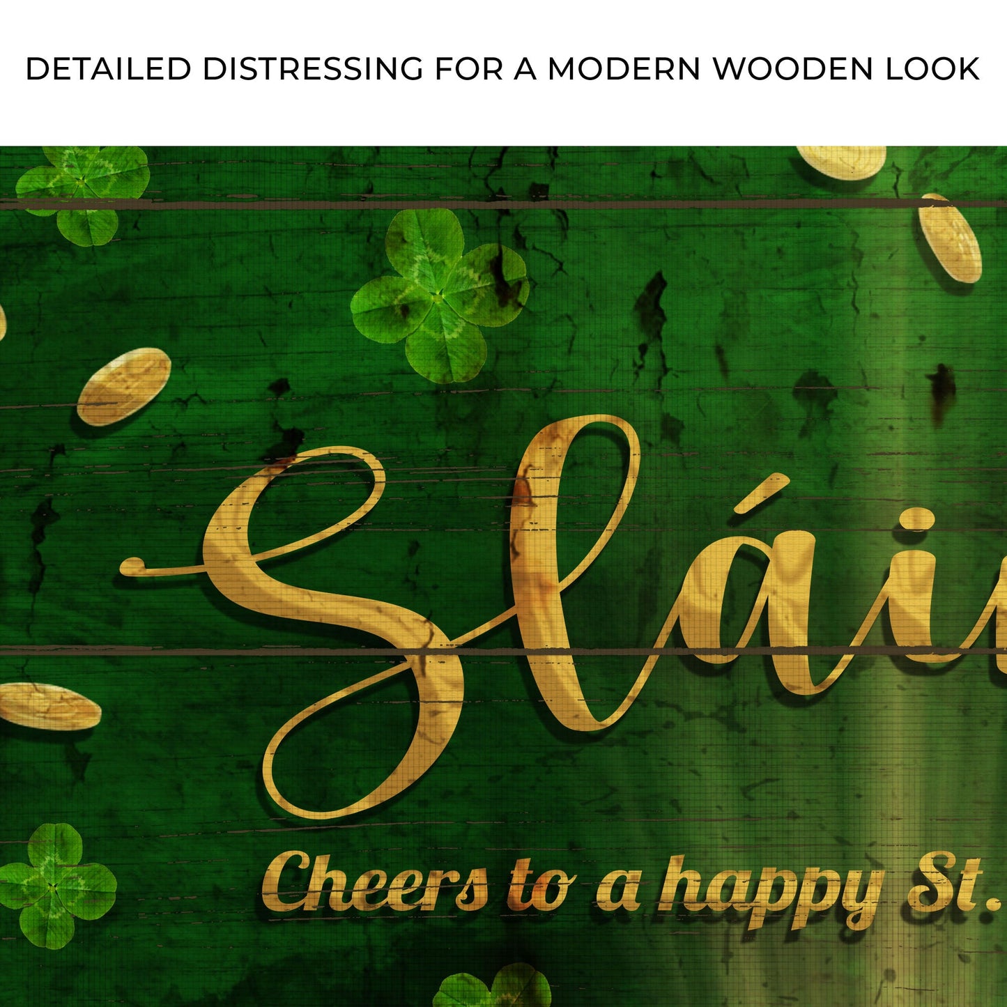 Slainte Cheers St. Patrick's Day Canvas Wall Art