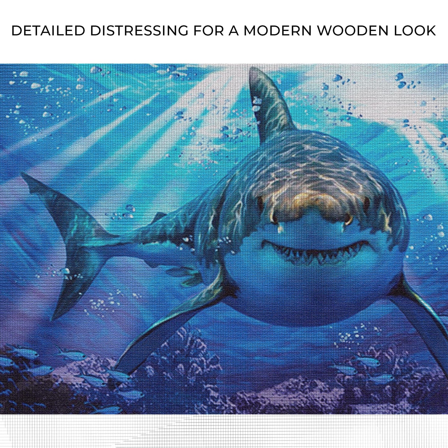Great White Shark Underwater Canvas Wall Art