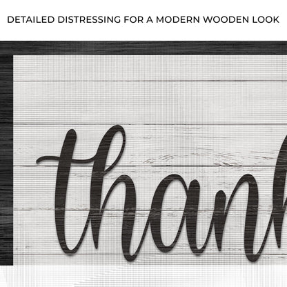 Thankful and Blessed Canvas Wall Art Sign