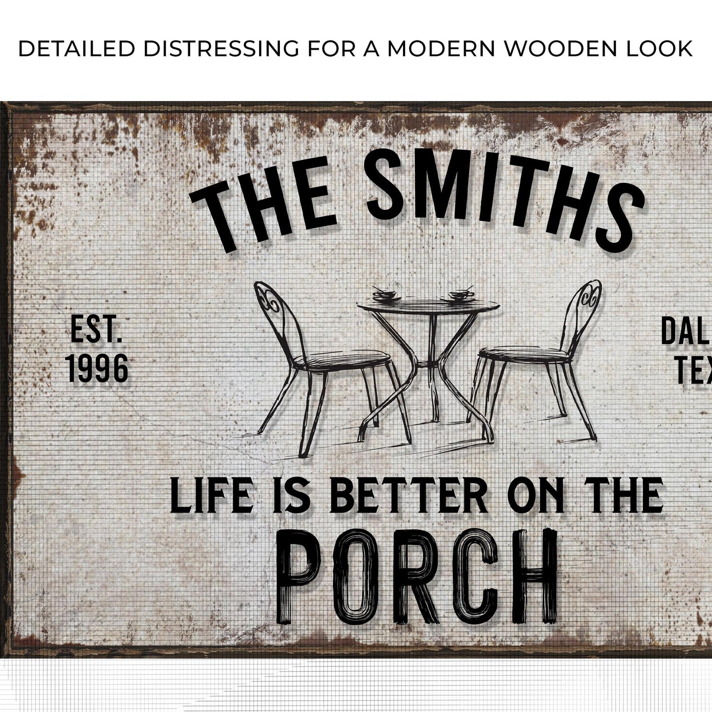Life Is Better On The Porch Canvas Sign
