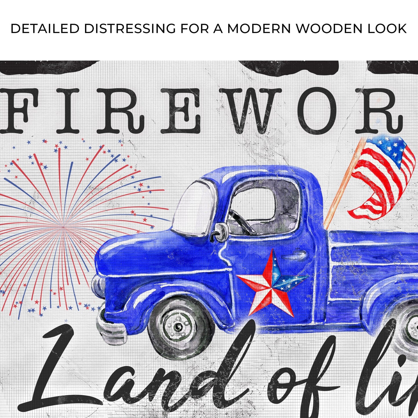 Old Glory Firework Co Let Freedom Ring Canvas Sign