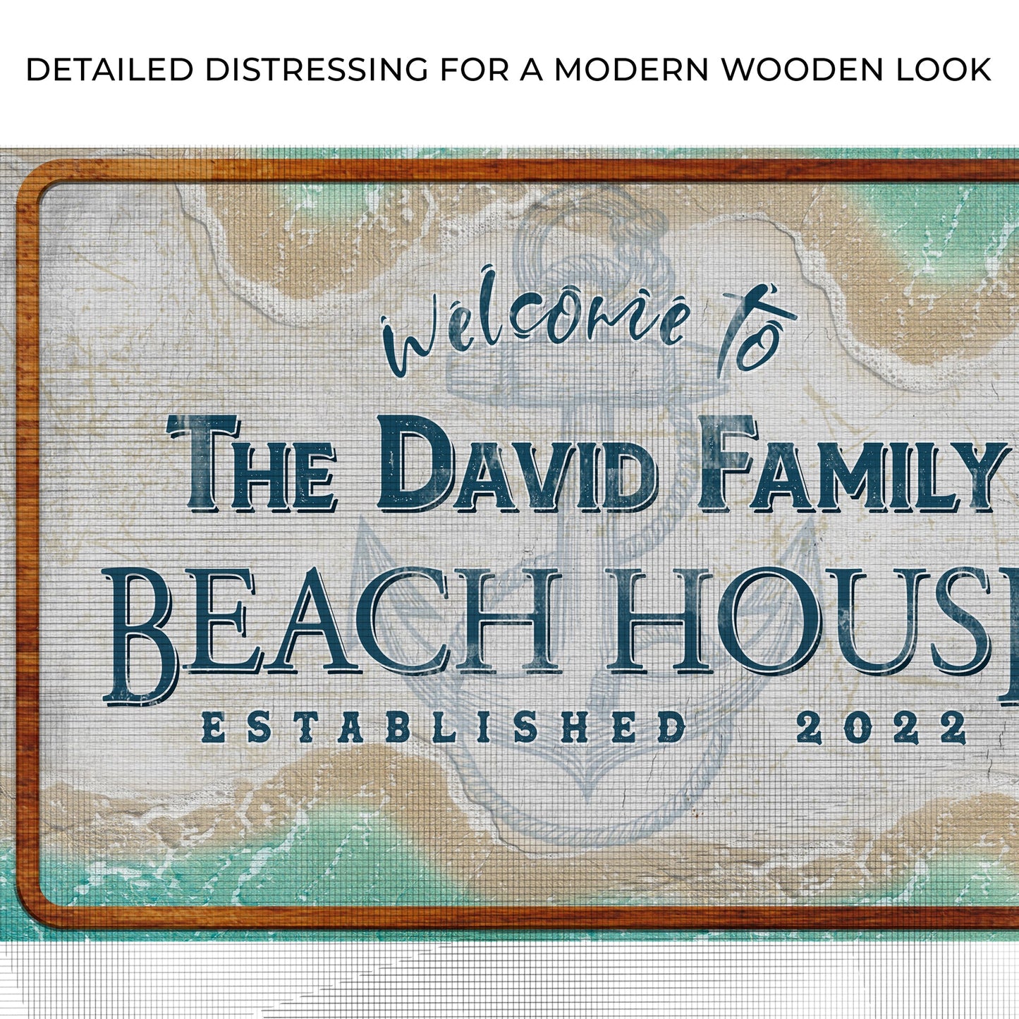 Welcome To Family Beach House Canvas Sign II
