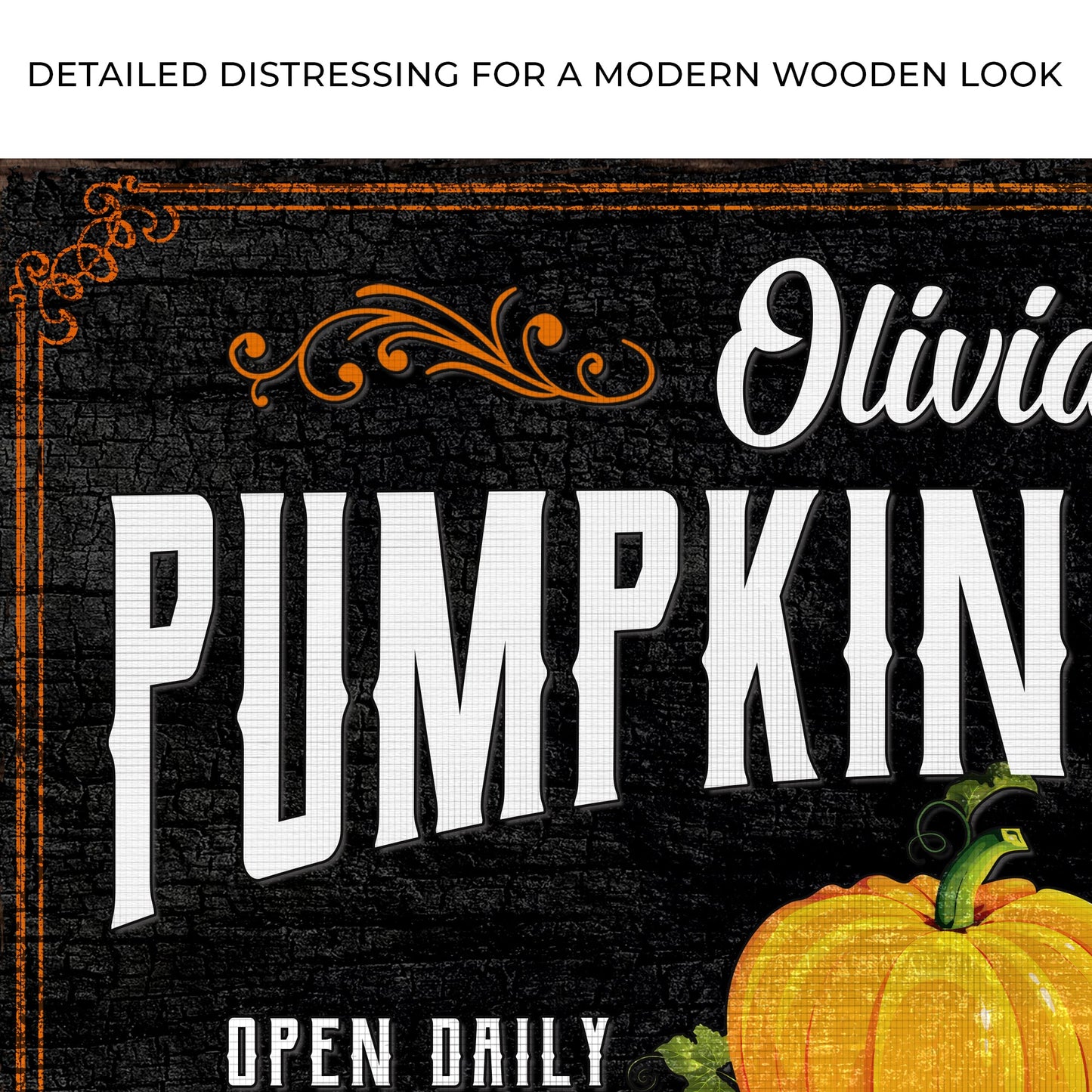 Pumpkin Patch Open Daily Fall Harvest Canvas Wall Art