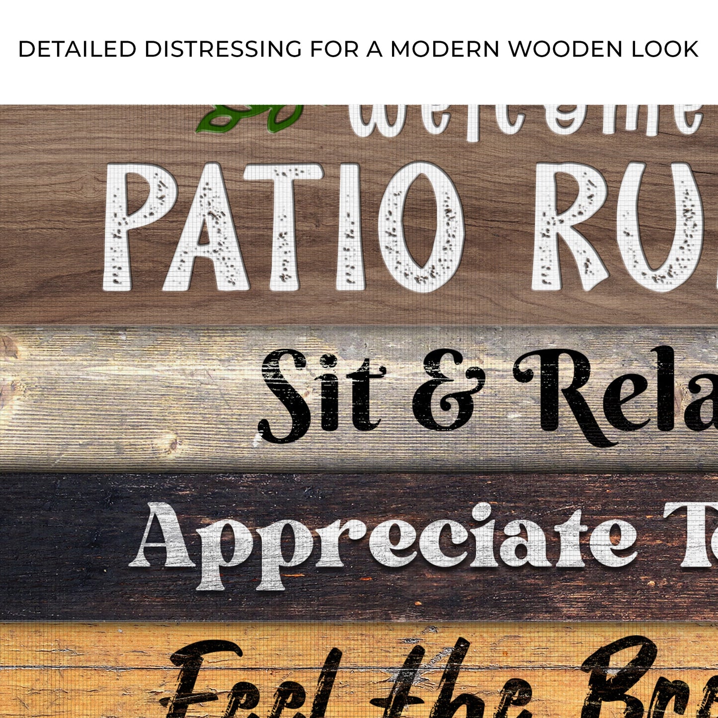 Patio Rules Personalized Canvas Sign III