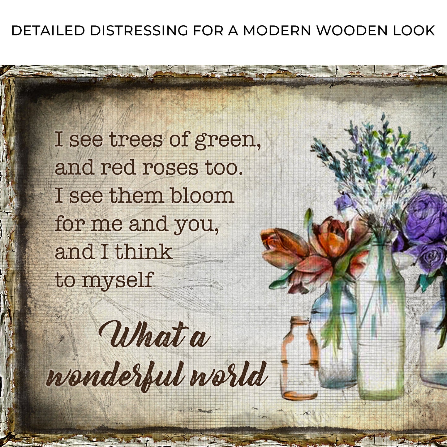 What A Wonderful World Canvas Sign VIII