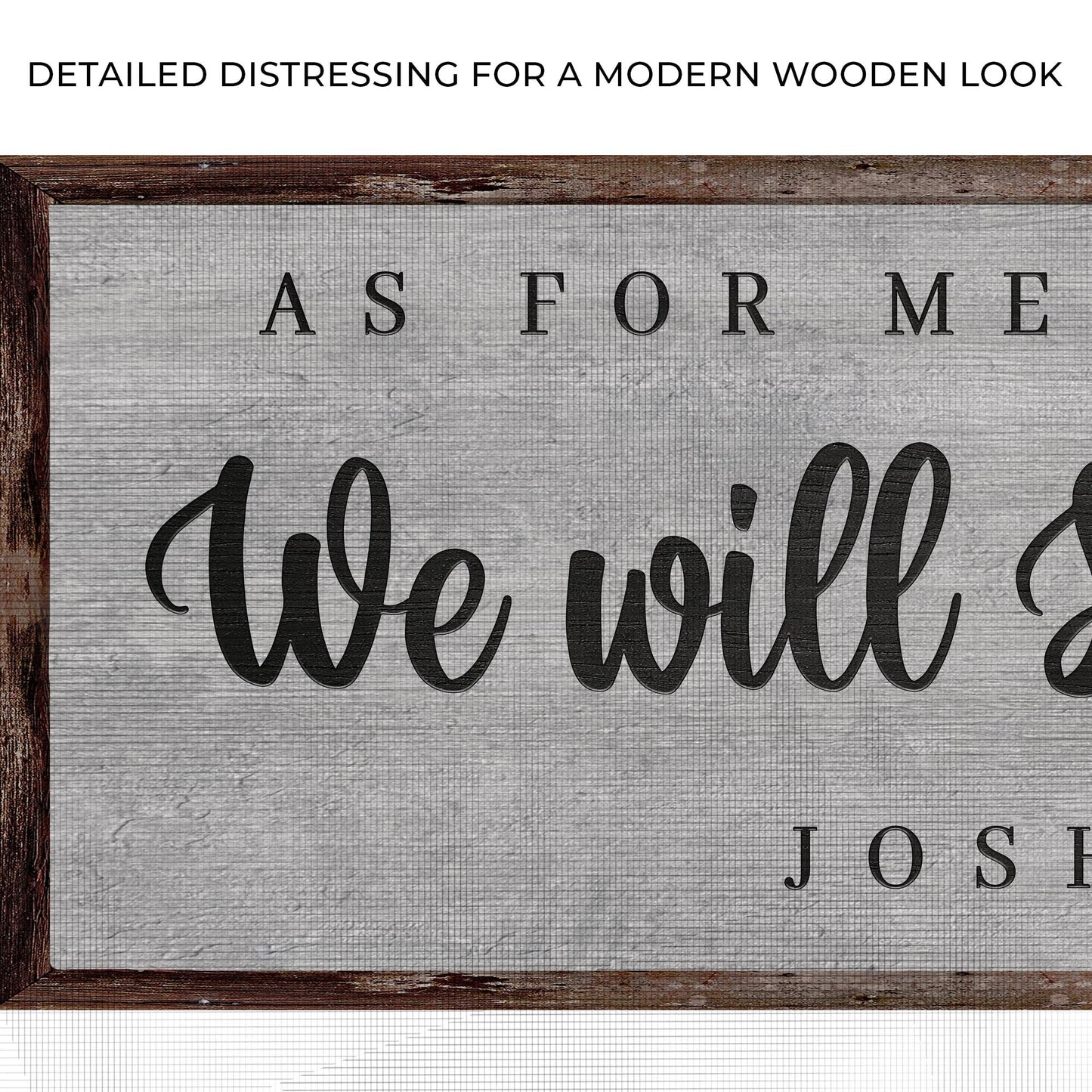 Joshua 24:15 As For Me We Will Serve the Lord Canvas