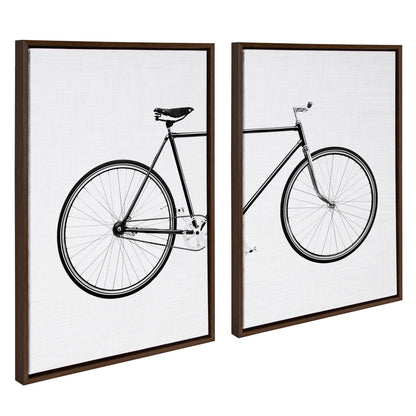 Bicycle Framed Canvas Wall Art Set
