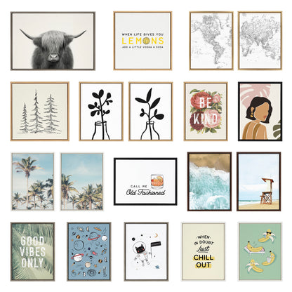 Bicycle Framed Canvas Wall Art Set