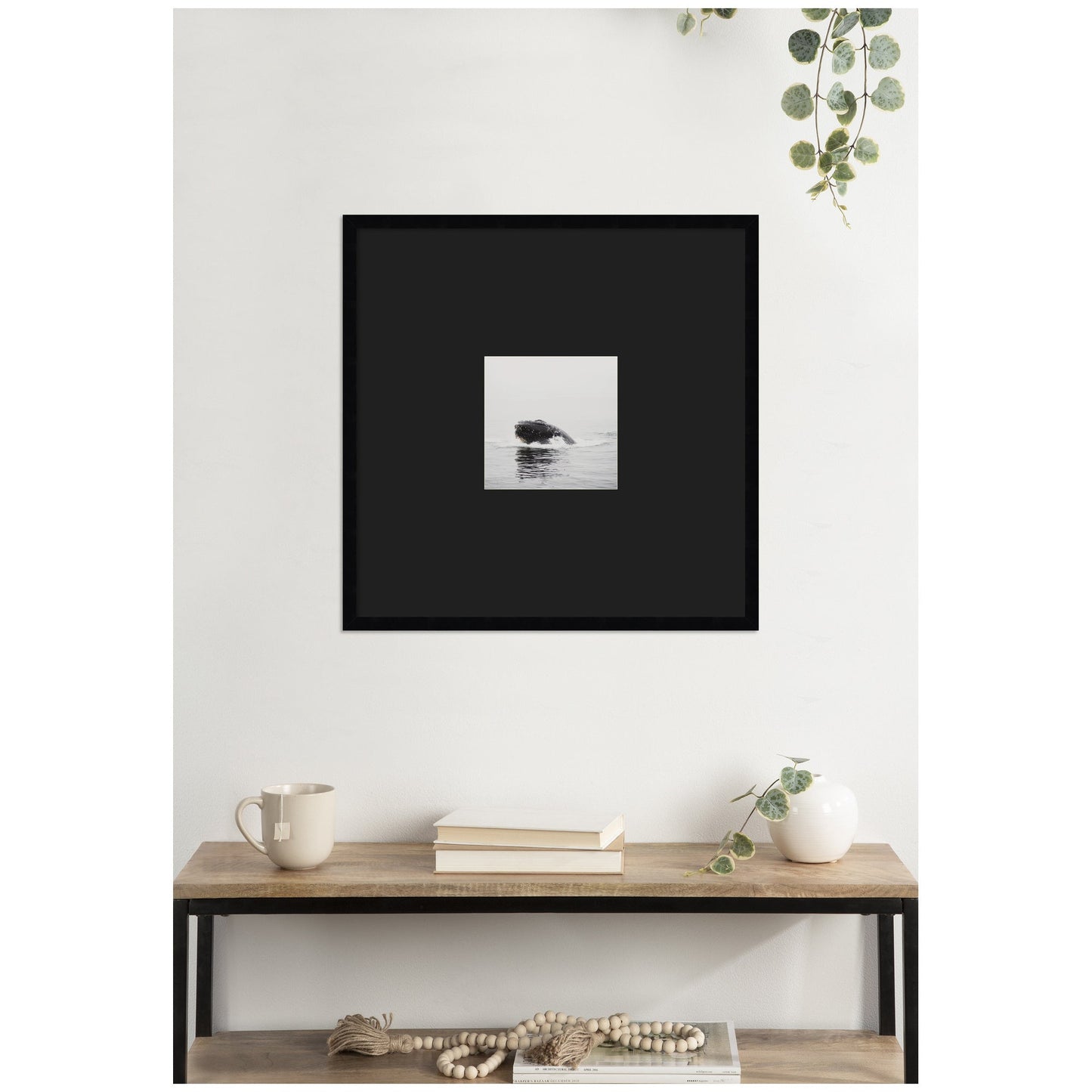 Humpback Whale Matted Framed Wall Art Print