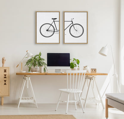 Bicycle Framed Canvas Wall Art Set