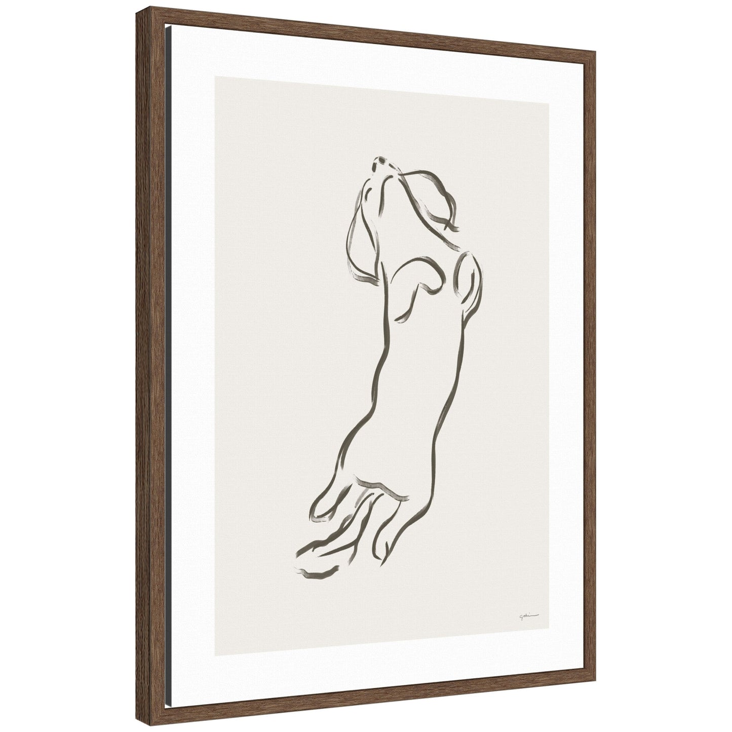 Dachshund Dog Framed Canvas Wall Art