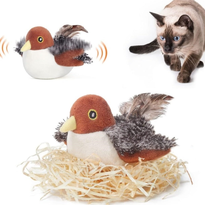 Flappy Feather Friend - The Ultimate Cat Entertainment Bird Toy