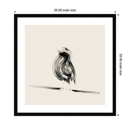 Bird on a Branch by Danushka Abeygoda Framed Wall Art Print