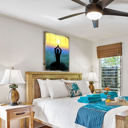 Yoga Wood Block Wall Art, Wellness Decor