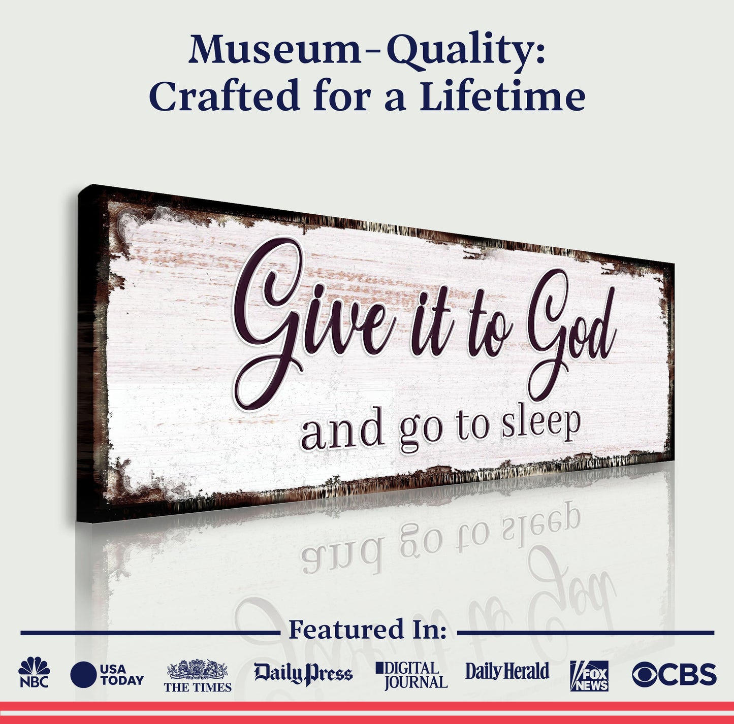 Give It To God And Go To Sleep Faith Canvas Wall Art II