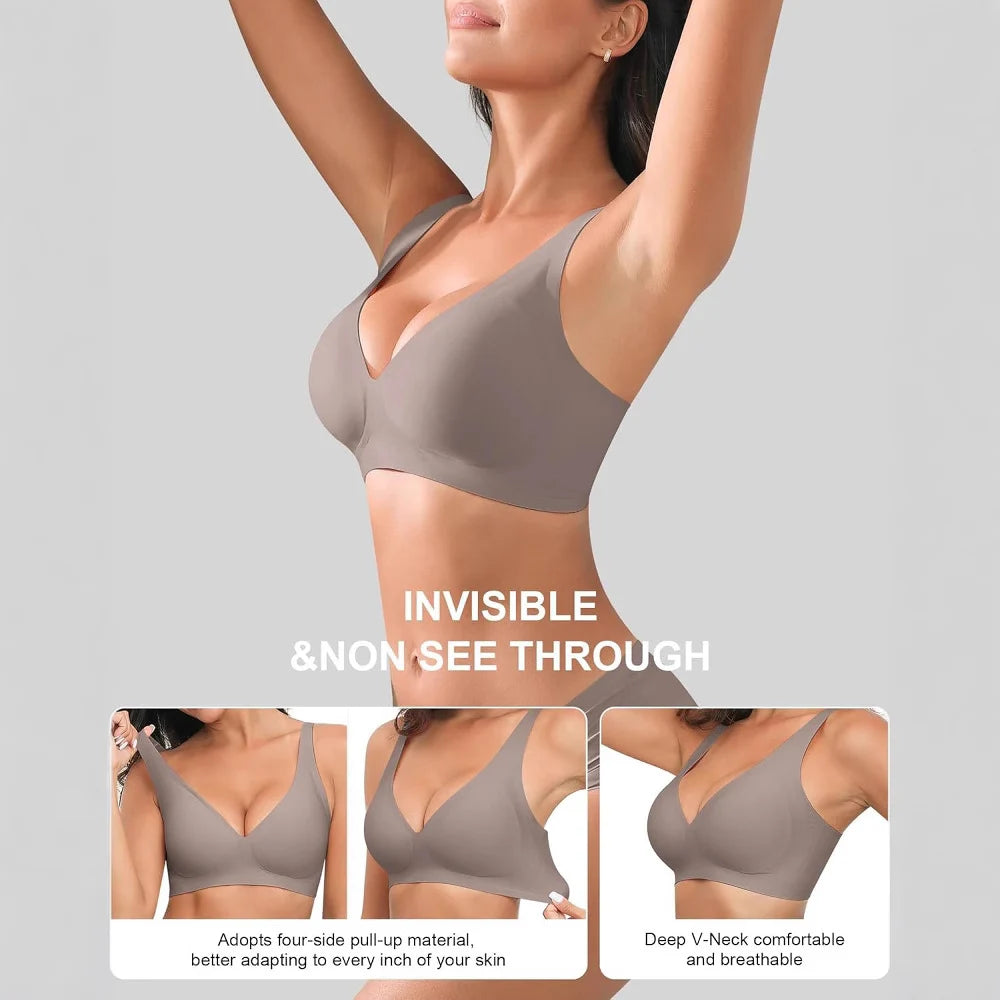 Wireless Push Up Bra - Seamless Comfort with No Underwire