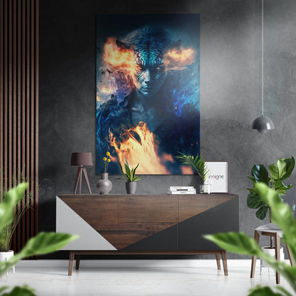 Mutant design brushed aluminum metal wall art