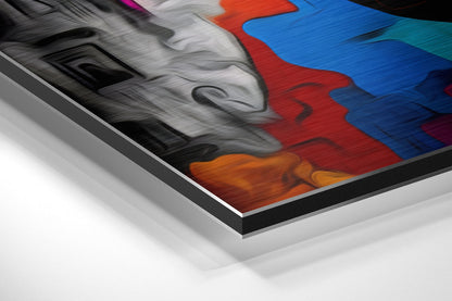 Fragmented Cubist Faces Aluminum Wall Art