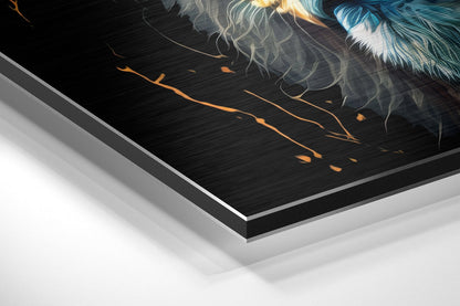 Streak Lion Profile Metal Wall Art