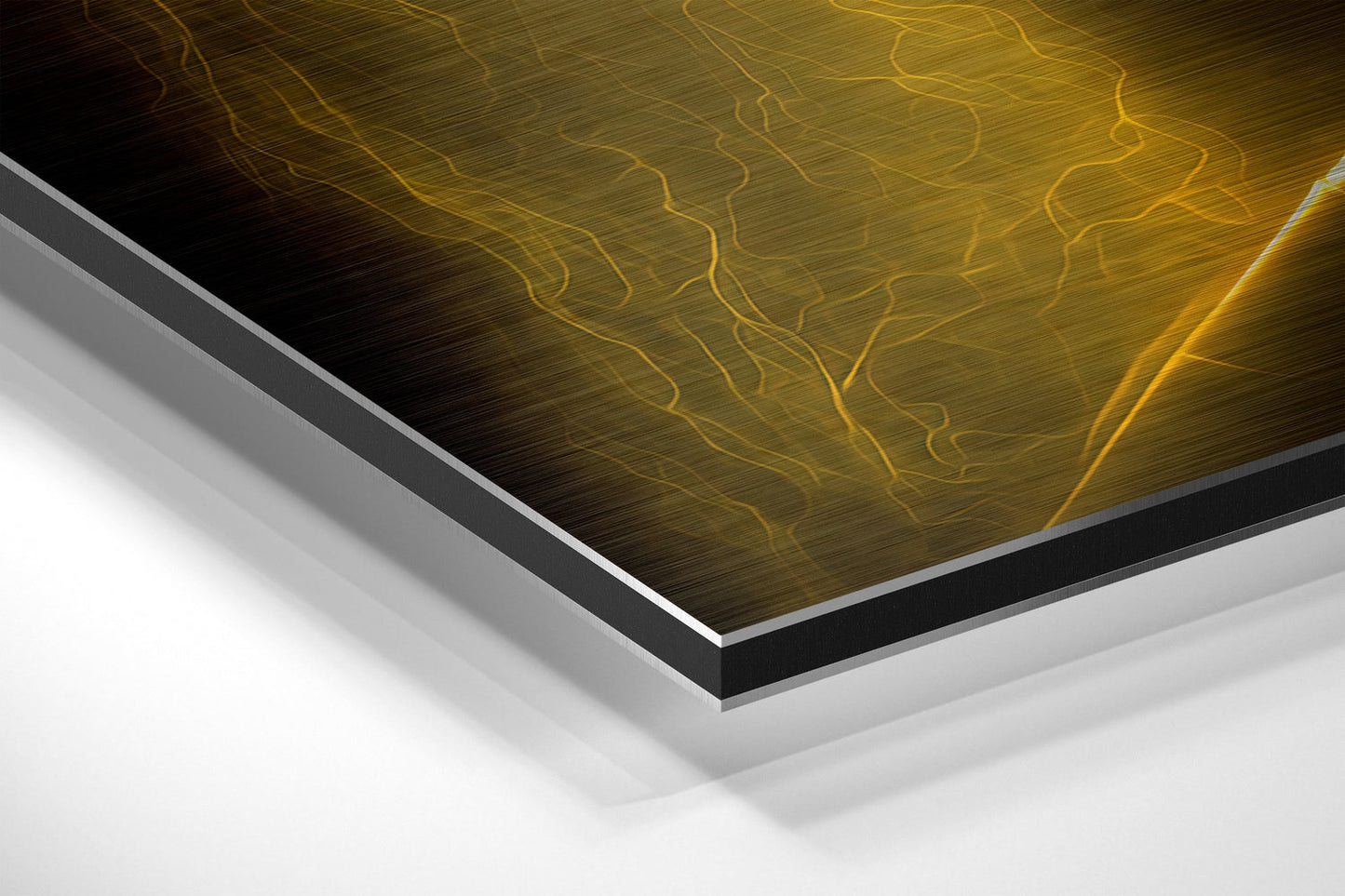 Golden Aura Fighter Face Metal Wall Art