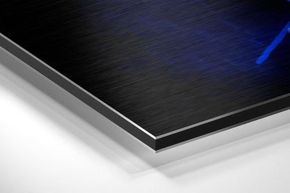 Sapphire Rim Light Boxer Stare Metal Wall Art