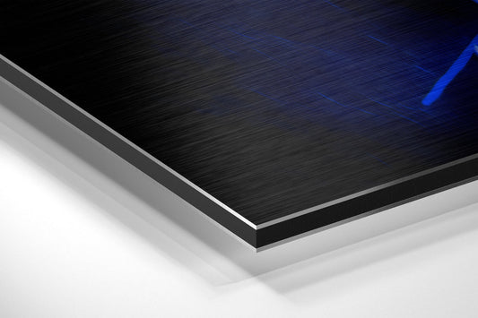Sapphire Rim Light Boxer Stare Metal Wall Art