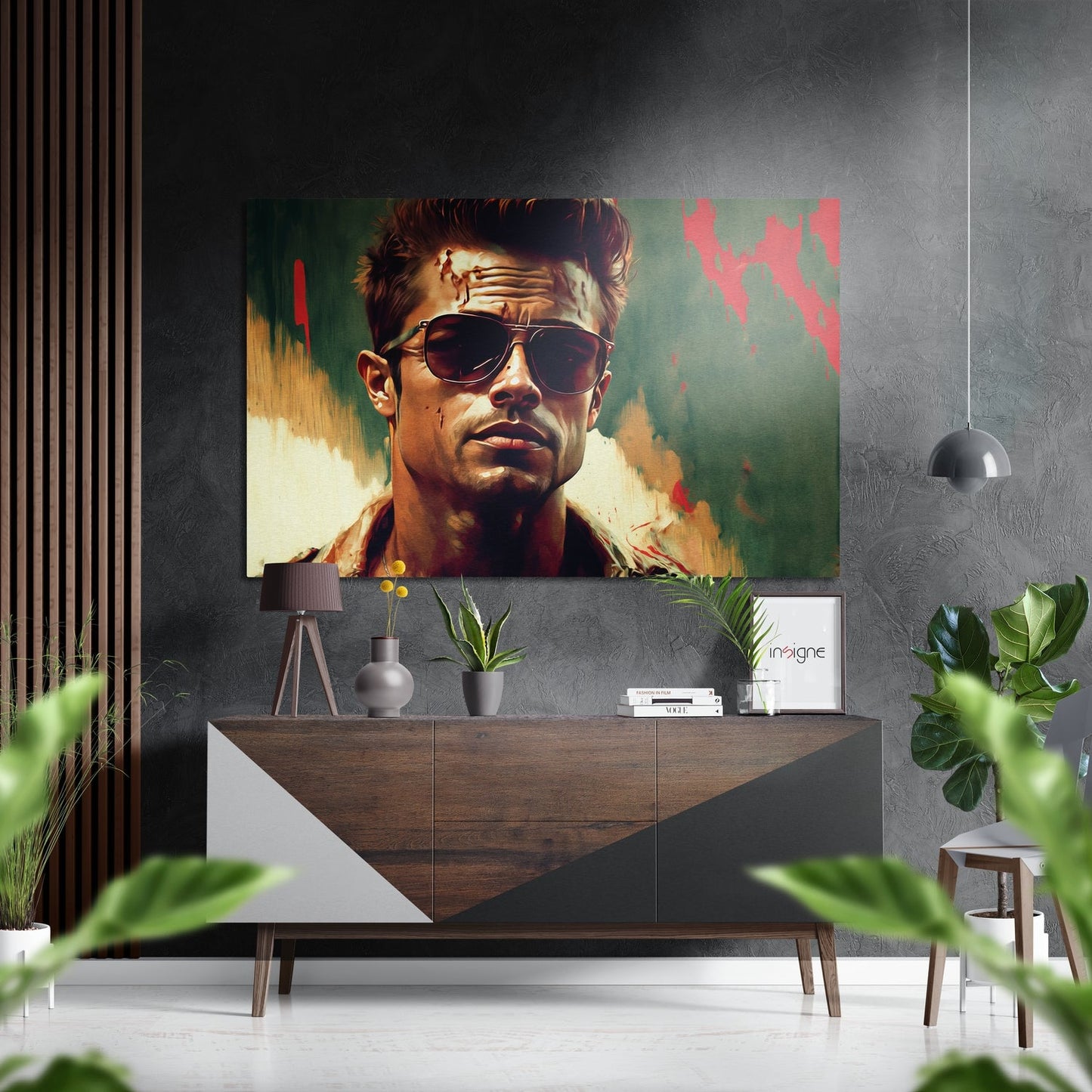 Cool Man Shades portrait metal wall art